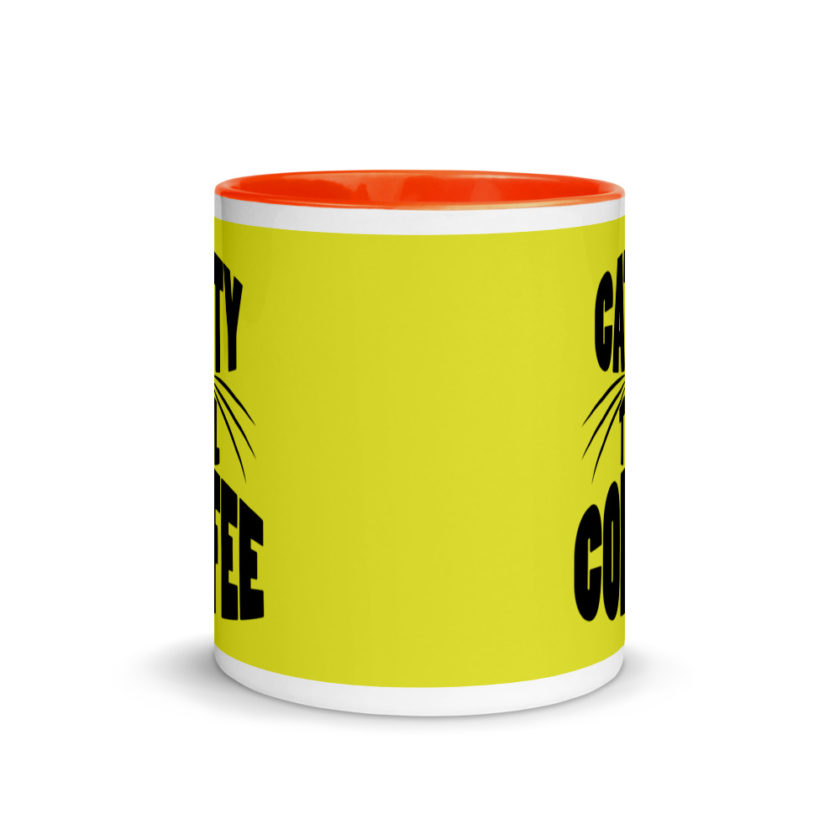 Catty till coffee Mug with Color Inside - Image 9