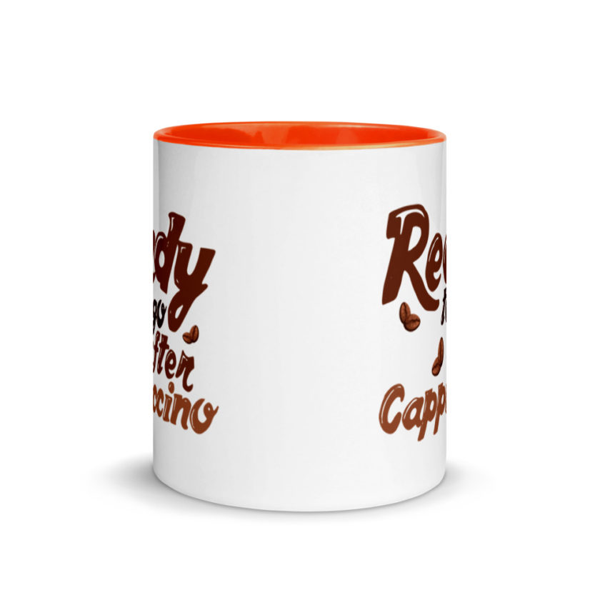 Ready to go after cappuccino Mug with Color Inside - Image 8