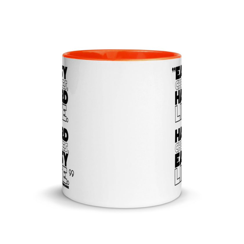 Easy choices, hard life. Hard choices, Easy life. Mug with Color Inside - Image 8