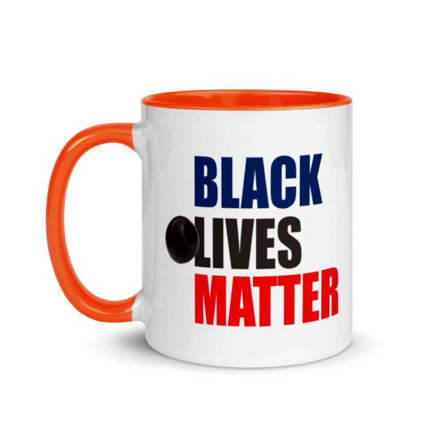 Black Olives Matter Mug with Color Inside - Image 9
