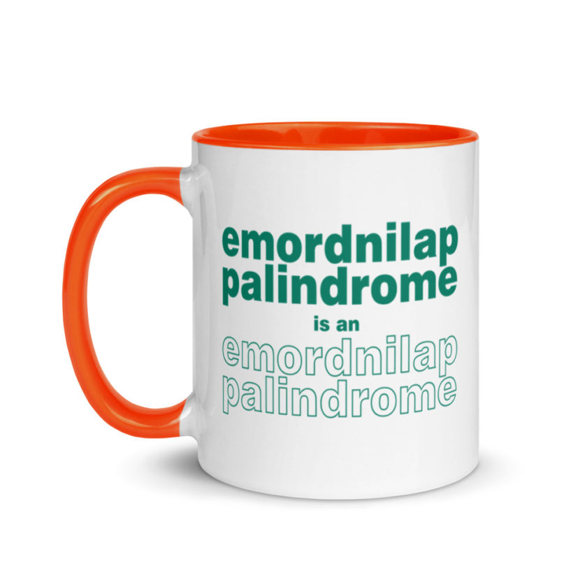 emordnilap palindrome is an emordnilap palindrome Mug with Color Inside - Image 10