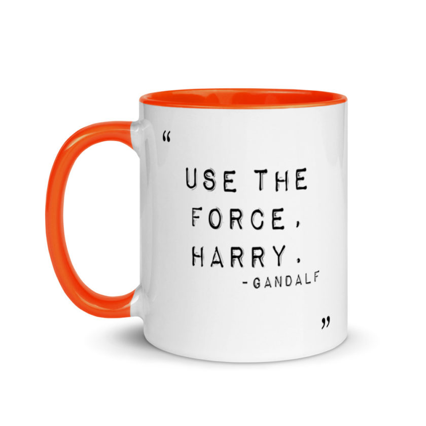 "Use the force, Harry." Mug with Color Inside - Image 9
