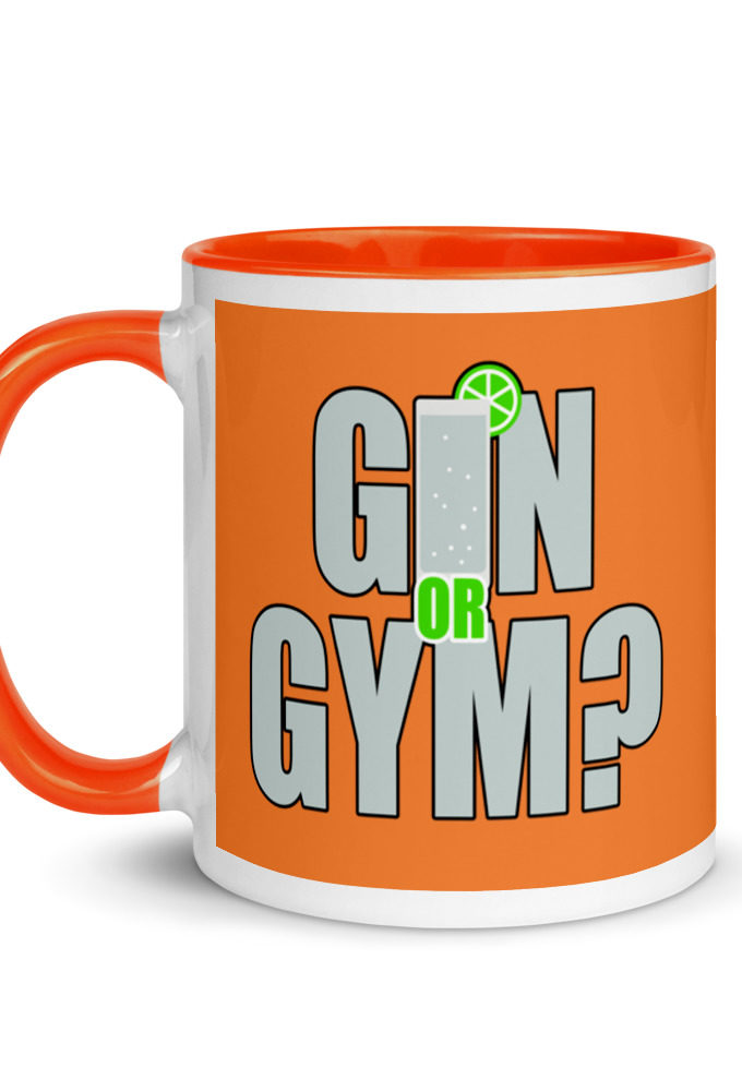Gin or Gym? Mug with Color Inside