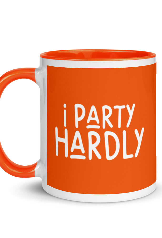 I party hardly Mug with Color Inside
