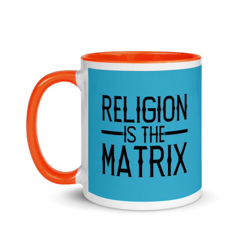 Religion is The Matrix Mug with Color Inside - Image 10