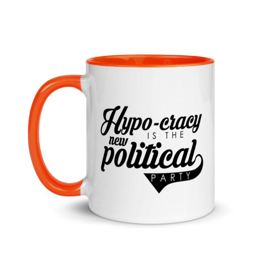 Hypo-cracy is the new political party Mug with Color Inside - Image 9