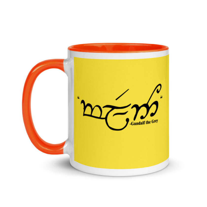 friend	Gandalf the Grey	Lord of the Rings Mug with Color Inside - Image 10
