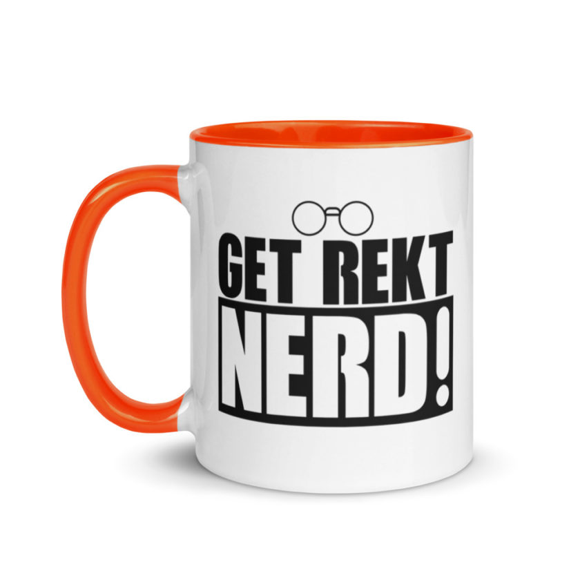 Get Wrecked Nerd! Mug with Color Inside - Image 9