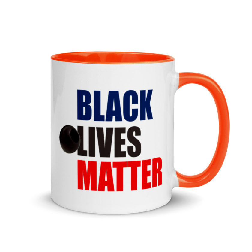 Black Olives Matter Mug with Color Inside - Image 7