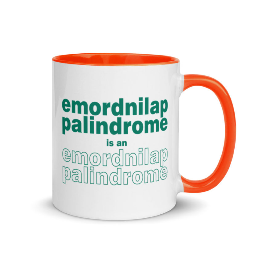 emordnilap palindrome is an emordnilap palindrome Mug with Color Inside - Image 8