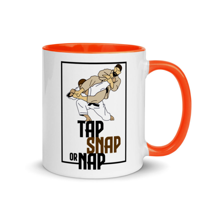 Tap, Snap or Nap - Jiu Jitsu  Mug with Color Inside - Image 7