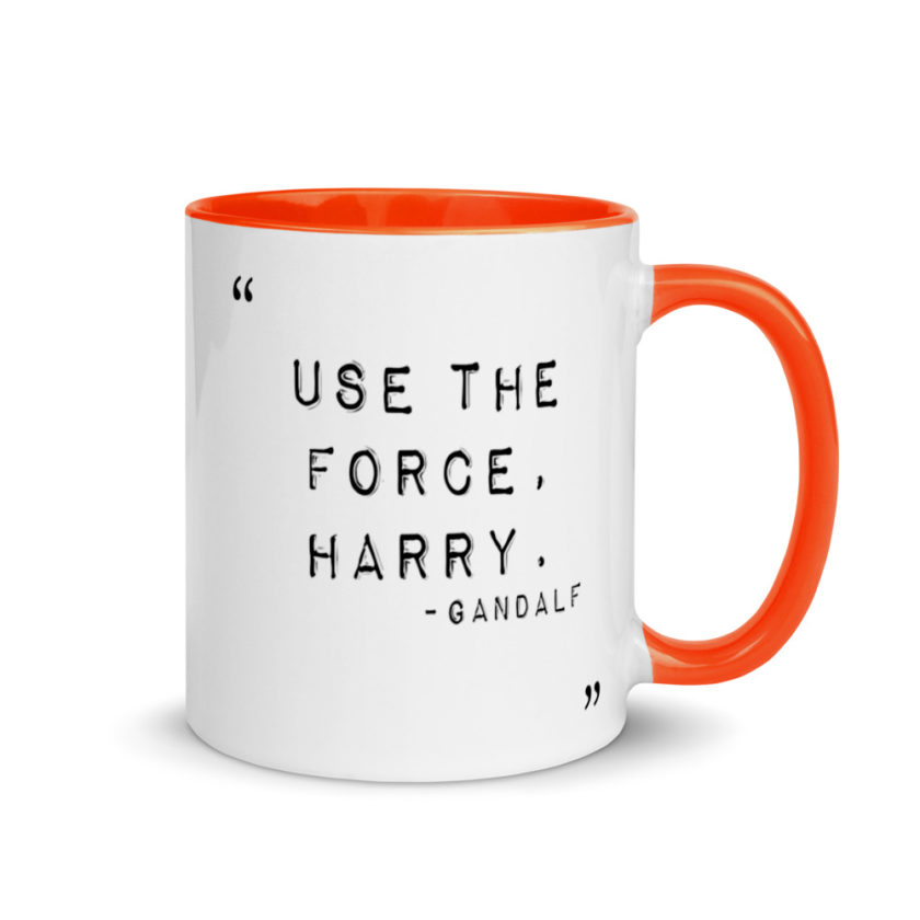 "Use the force, Harry." Mug with Color Inside - Image 7