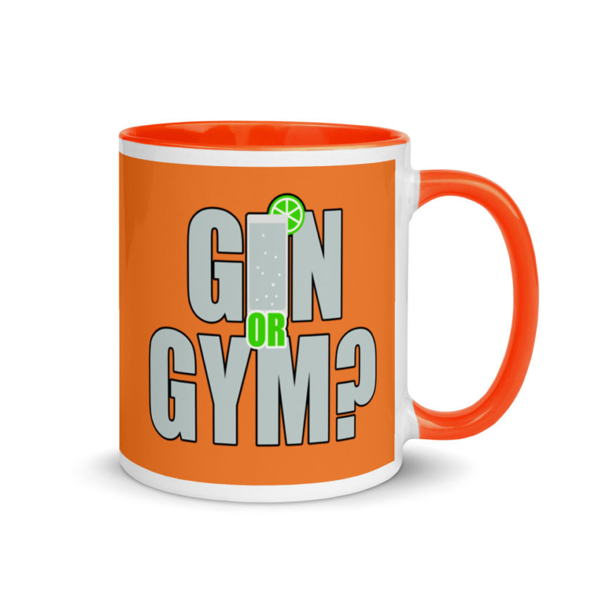 Gin or Gym? Mug with Color Inside - Image 8
