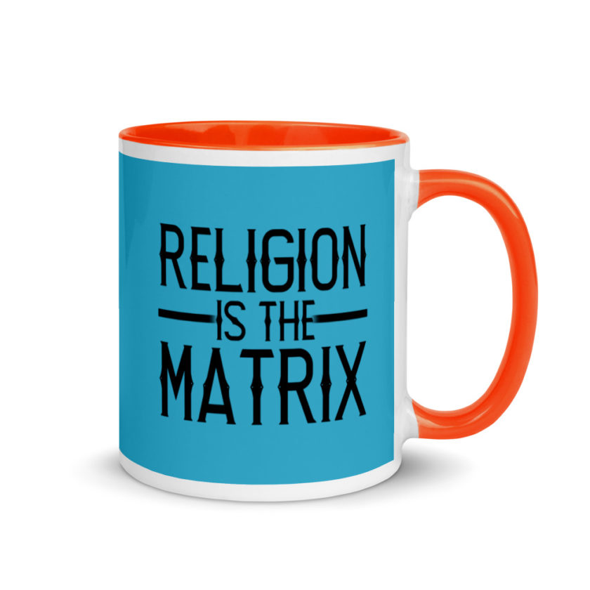 Religion is The Matrix Mug with Color Inside - Image 8