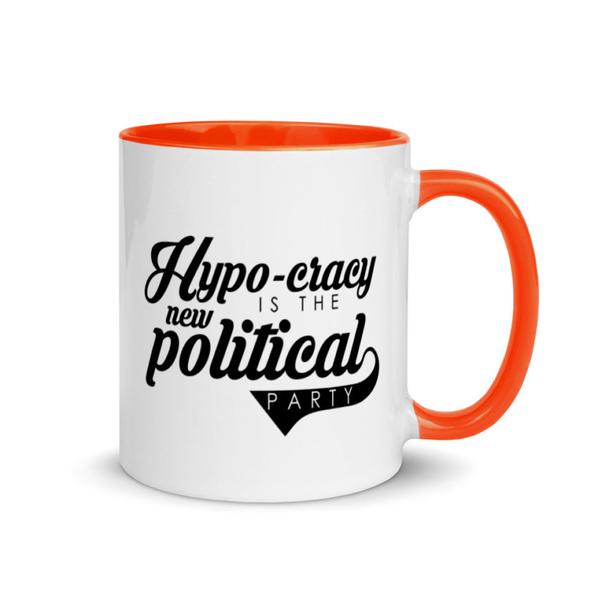 Hypo-cracy is the new political party Mug with Color Inside - Image 7