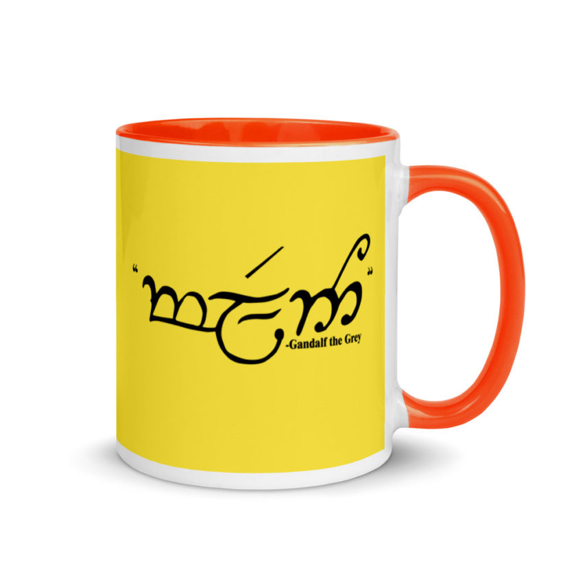 friend	Gandalf the Grey	Lord of the Rings Mug with Color Inside - Image 8