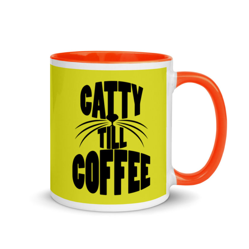 Catty till coffee Mug with Color Inside - Image 8