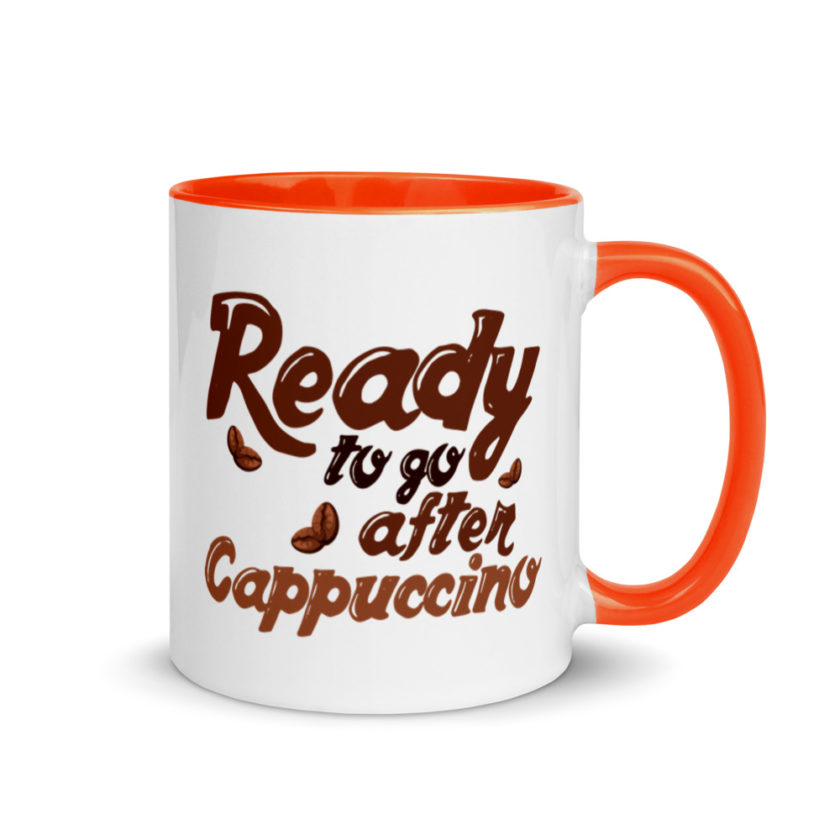 Ready to go after cappuccino Mug with Color Inside - Image 7
