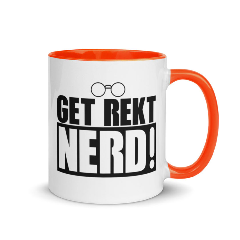 Get Wrecked Nerd! Mug with Color Inside - Image 7