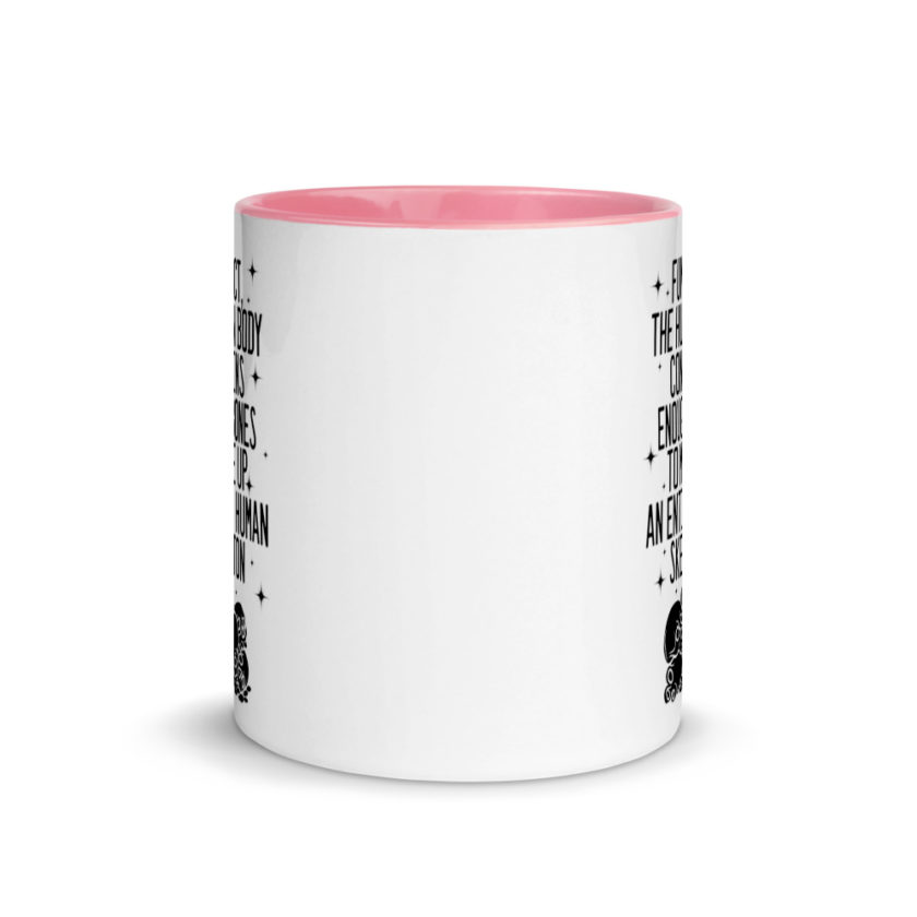 Fun fact, the human body contains enough bones to make up an entire human skeleton. Mug with Color Inside - Image 14