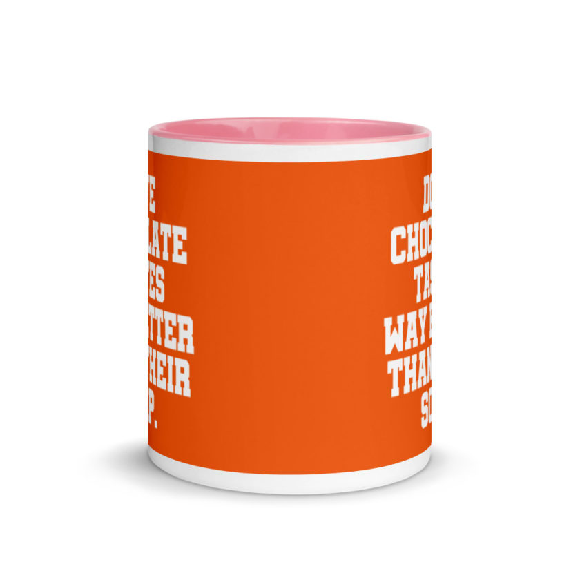 Dove chocolate tastes way better than their soap. Mug with Color Inside - Image 14
