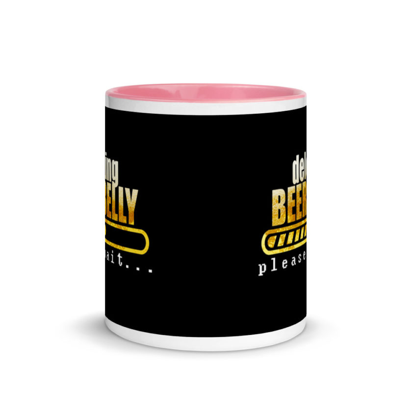 Deleting beer belly, please wait... Mug with Color Inside - Image 15