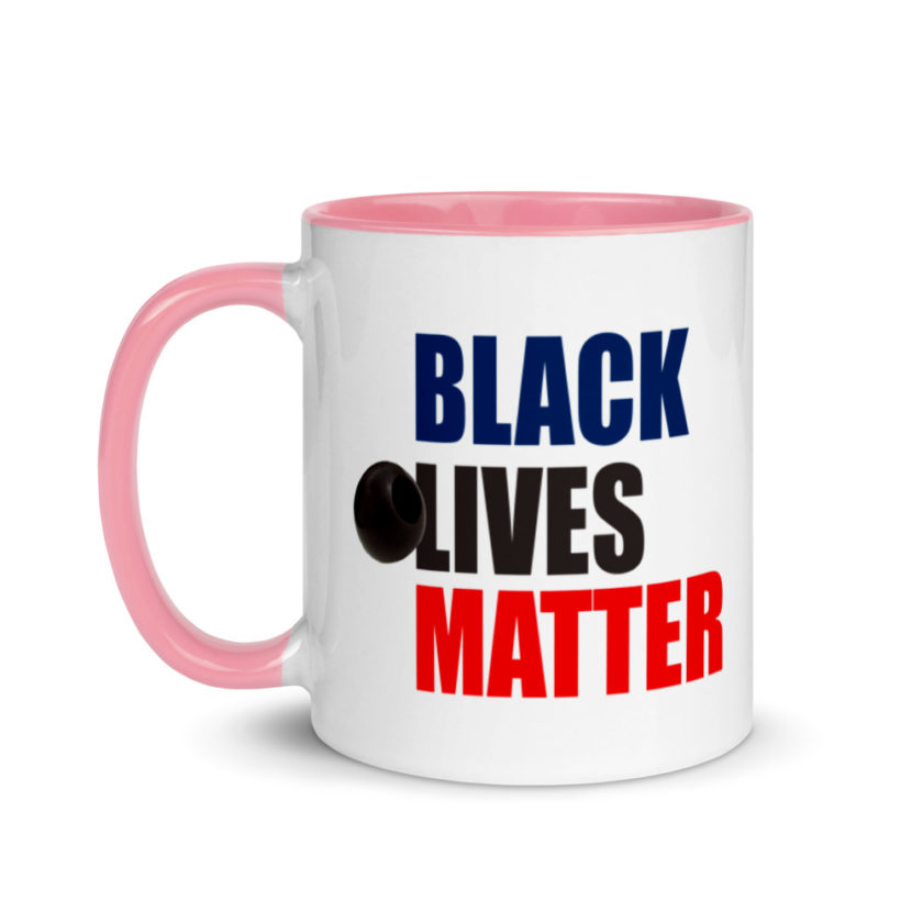 Black Olives Matter Mug with Color Inside - Image 15