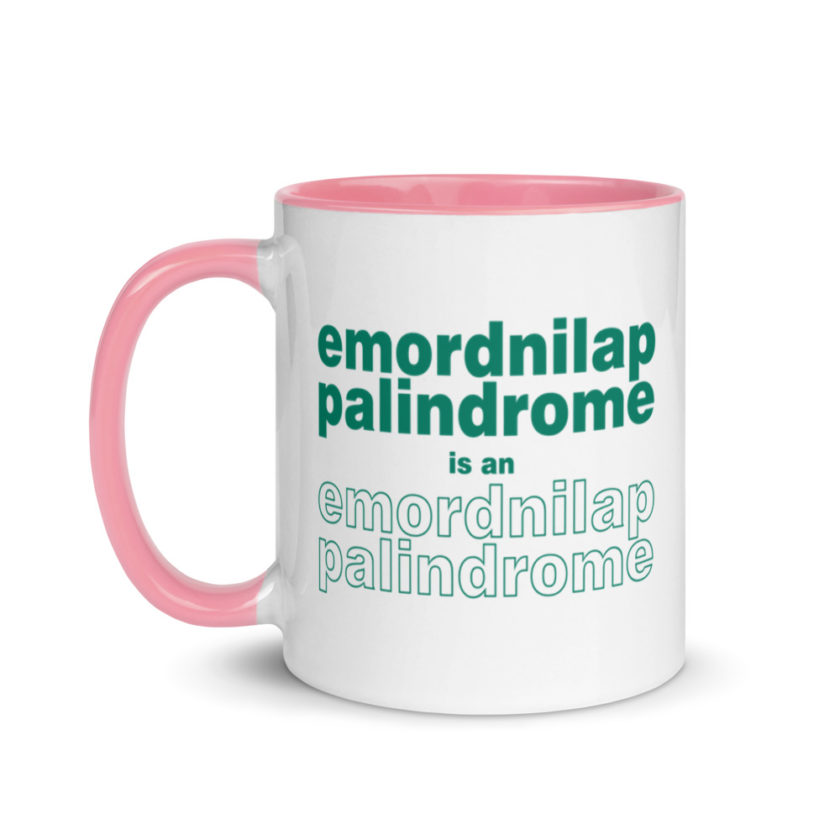 emordnilap palindrome is an emordnilap palindrome Mug with Color Inside - Image 15