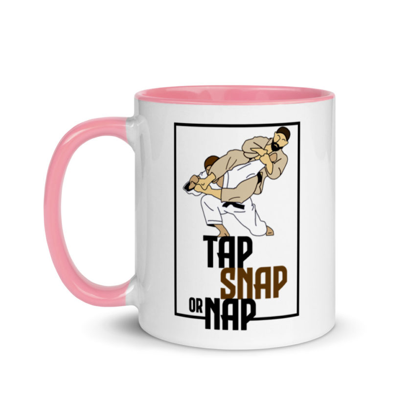 Tap, Snap or Nap - Jiu Jitsu  Mug with Color Inside - Image 15