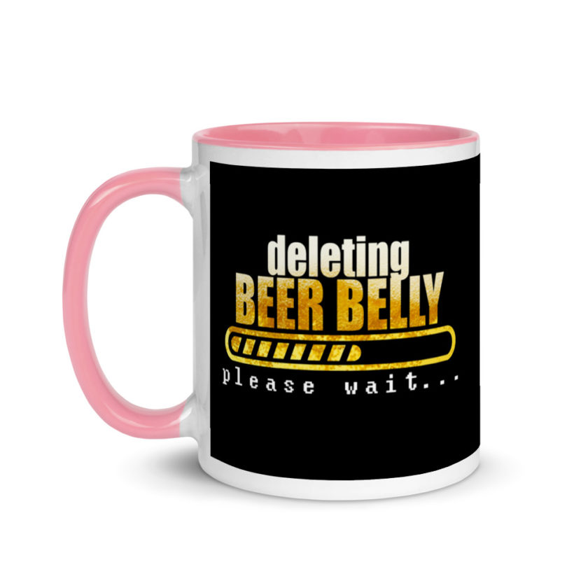 Deleting beer belly, please wait... Mug with Color Inside - Image 16