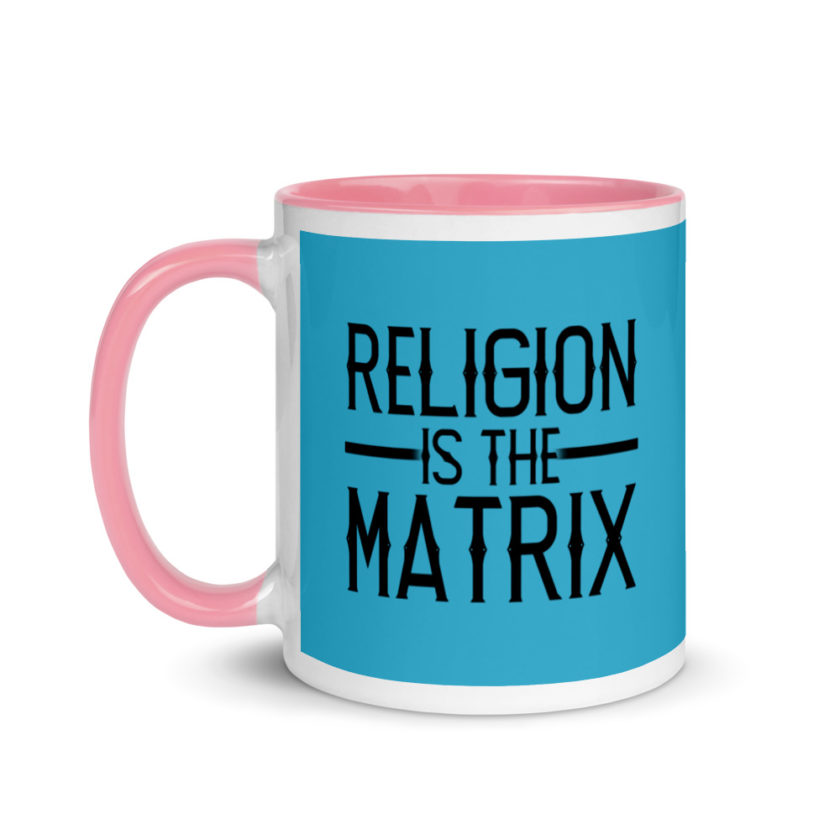 Religion is The Matrix Mug with Color Inside - Image 15