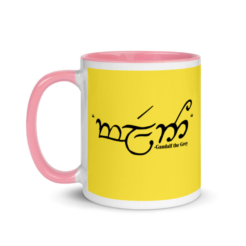 friend	Gandalf the Grey	Lord of the Rings Mug with Color Inside - Image 16