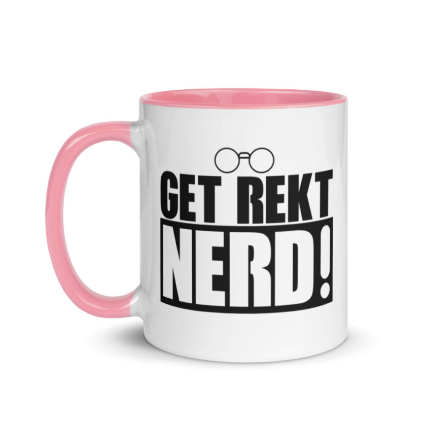 Get Wrecked Nerd! Mug with Color Inside - Image 15