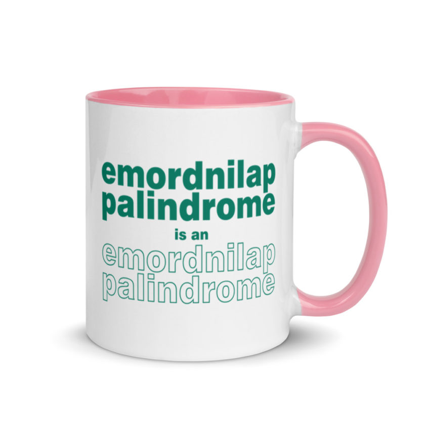emordnilap palindrome is an emordnilap palindrome Mug with Color Inside - Image 13