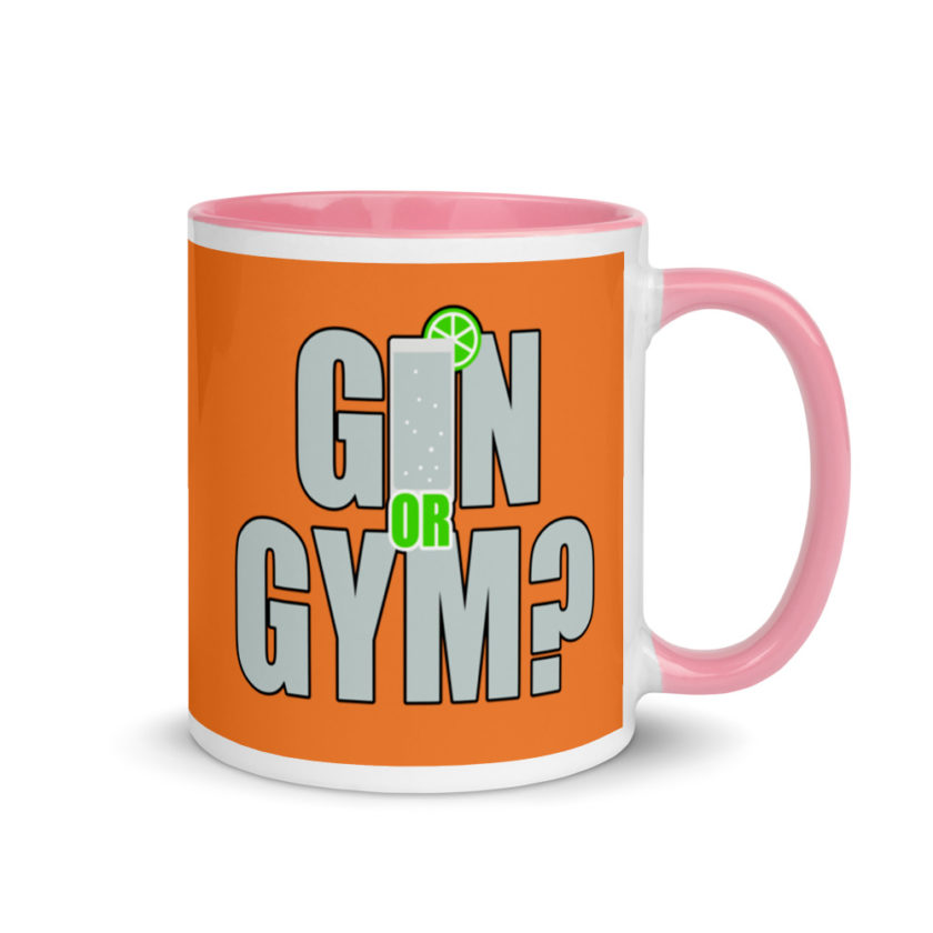 Gin or Gym? Mug with Color Inside - Image 13