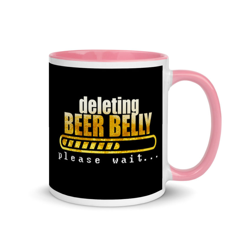 Deleting beer belly, please wait... Mug with Color Inside - Image 14
