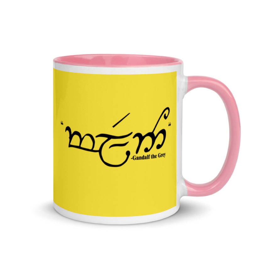 friend	Gandalf the Grey	Lord of the Rings Mug with Color Inside - Image 14