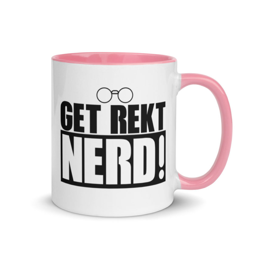 Get Wrecked Nerd! Mug with Color Inside - Image 13