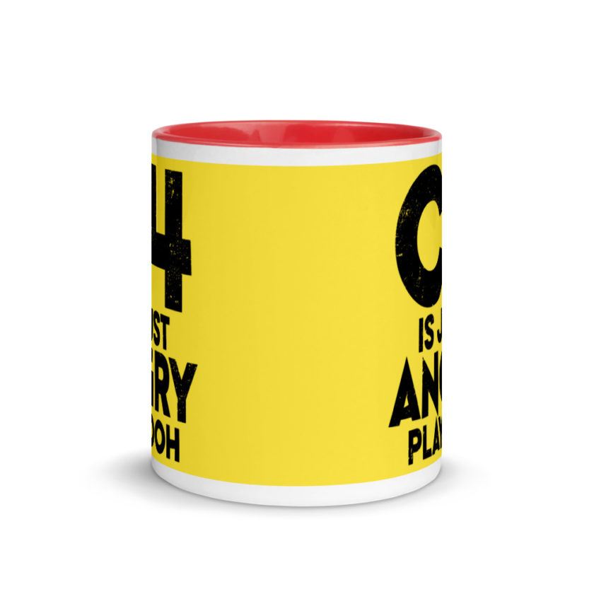 C4 is just angry playdoh Mug with Color Inside - Image 6