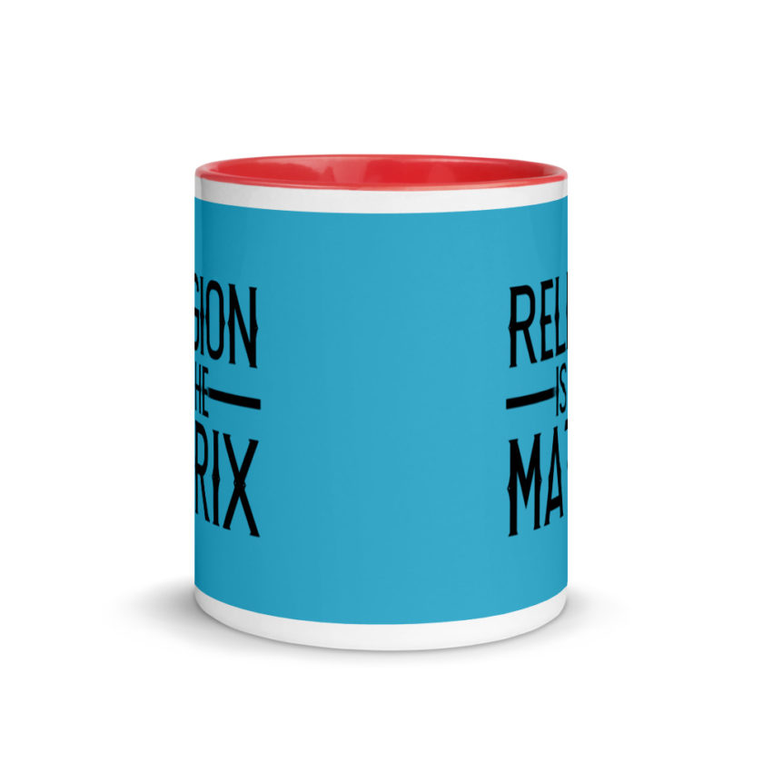 Religion is The Matrix Mug with Color Inside - Image 6
