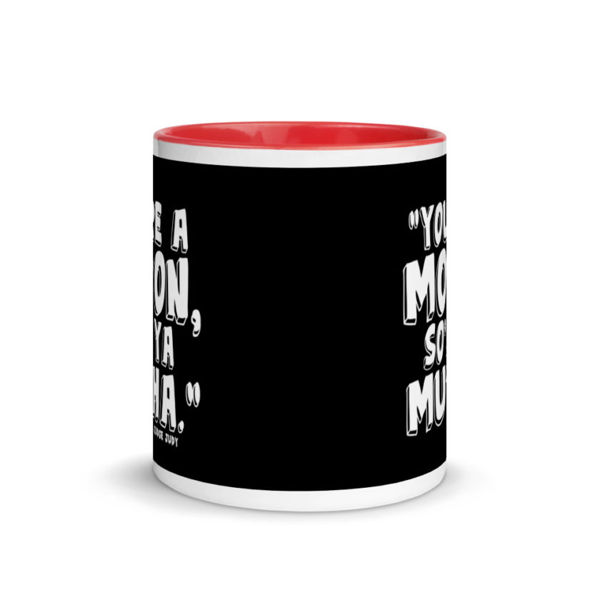 You're a moron and so's ya mutha. Mug with Color Inside - Image 5