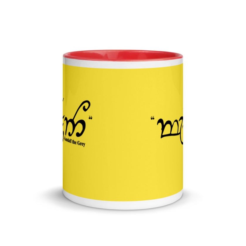 friend	Gandalf the Grey	Lord of the Rings Mug with Color Inside - Image 6