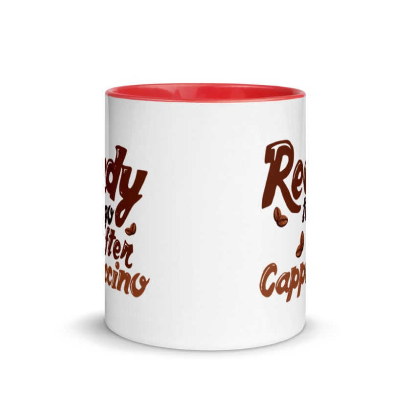 Ready to go after cappuccino Mug with Color Inside - Image 5