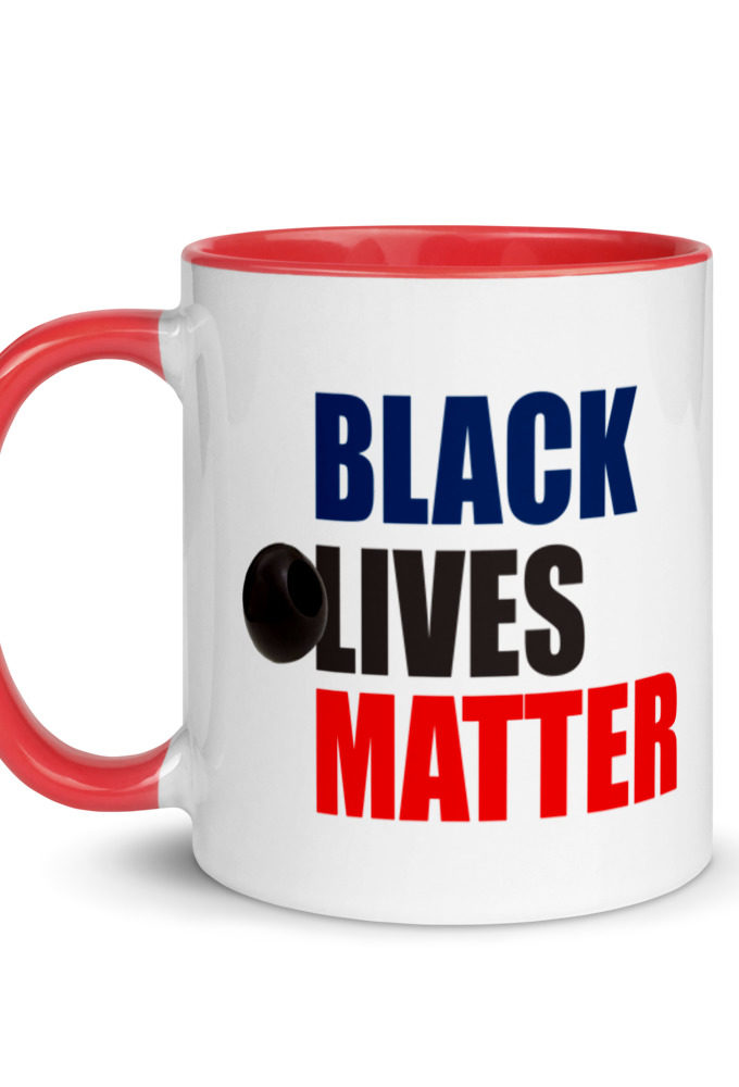 Black Olives Matter Mug with Color Inside