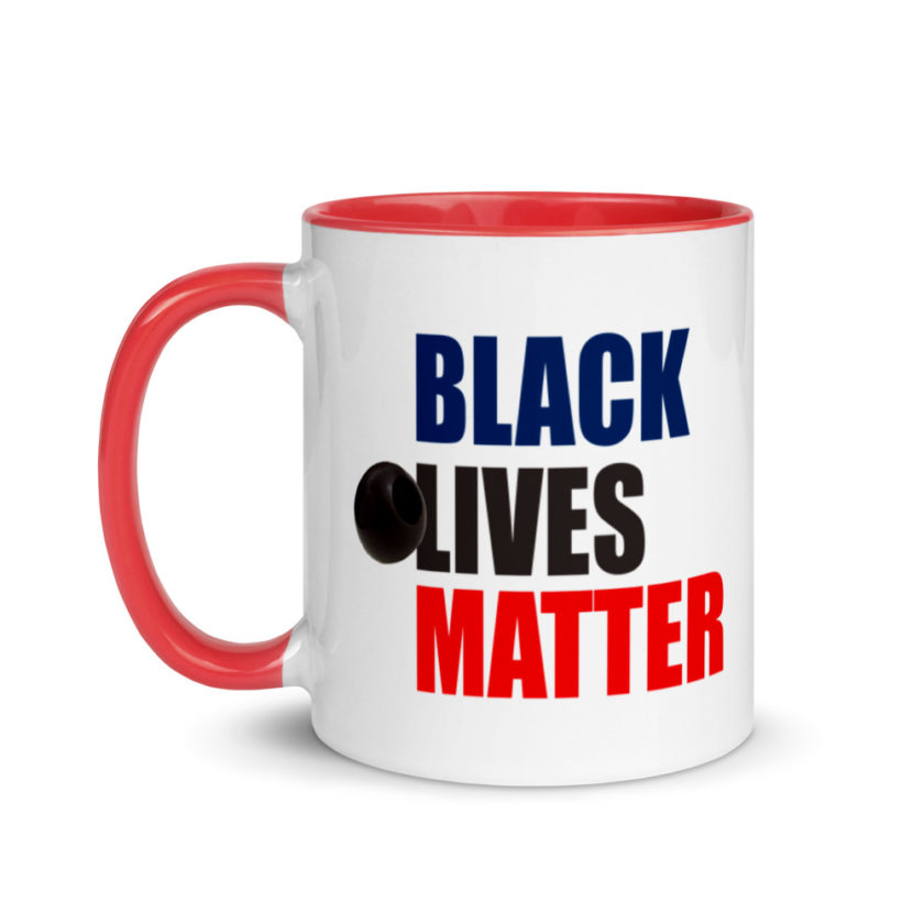 Black Olives Matter Mug with Color Inside