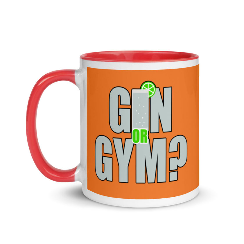 Gin or Gym? Mug with Color Inside - Image 7