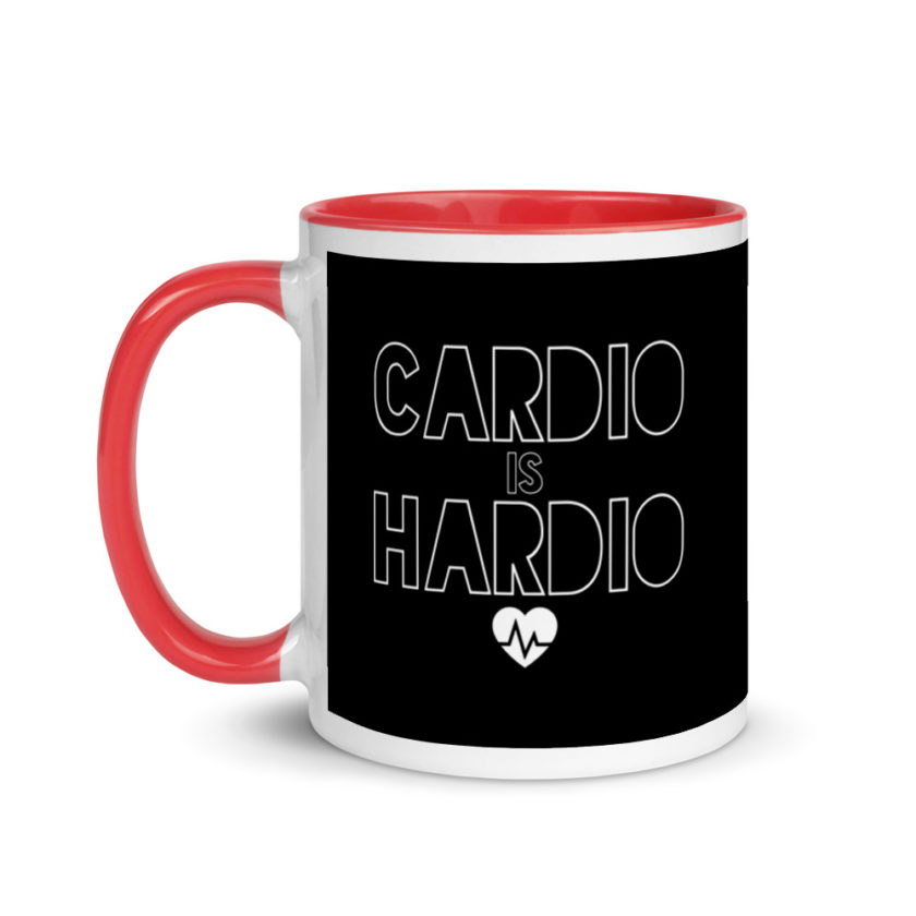 Cardio is Hardio Mug with Color Inside - Image 6