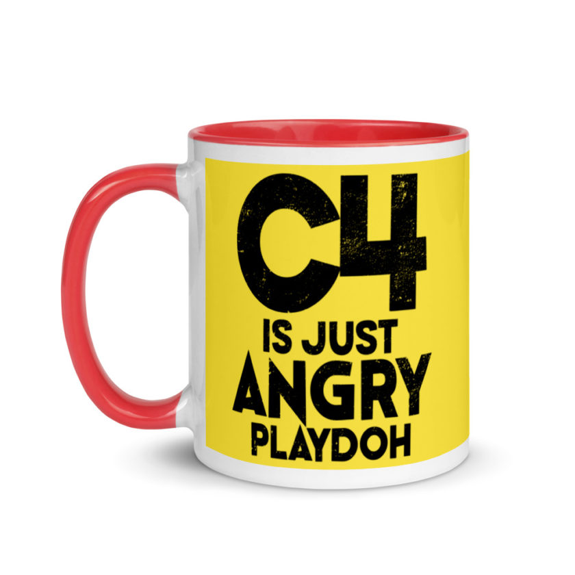 C4 is just angry playdoh Mug with Color Inside - Image 7