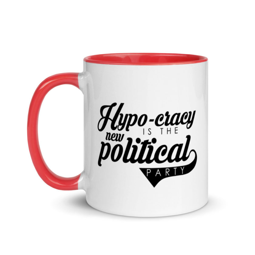Hypo-cracy is the new political party Mug with Color Inside - Image 6