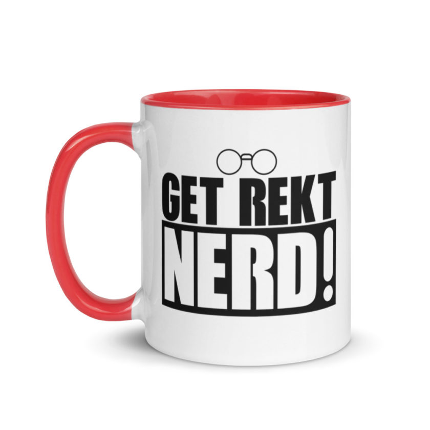 Get Wrecked Nerd! Mug with Color Inside - Image 6